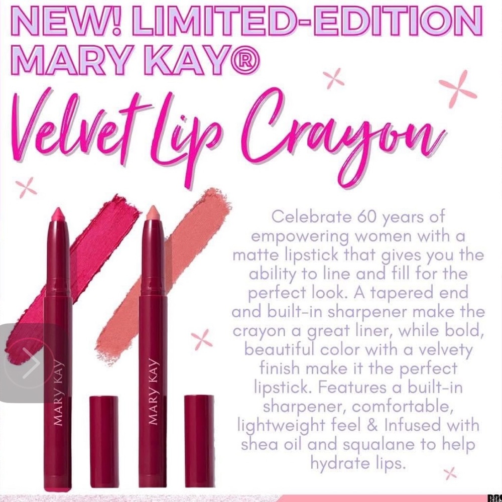 Mary Kay Velvet Lip Crayon – Pink & Rose Shades
